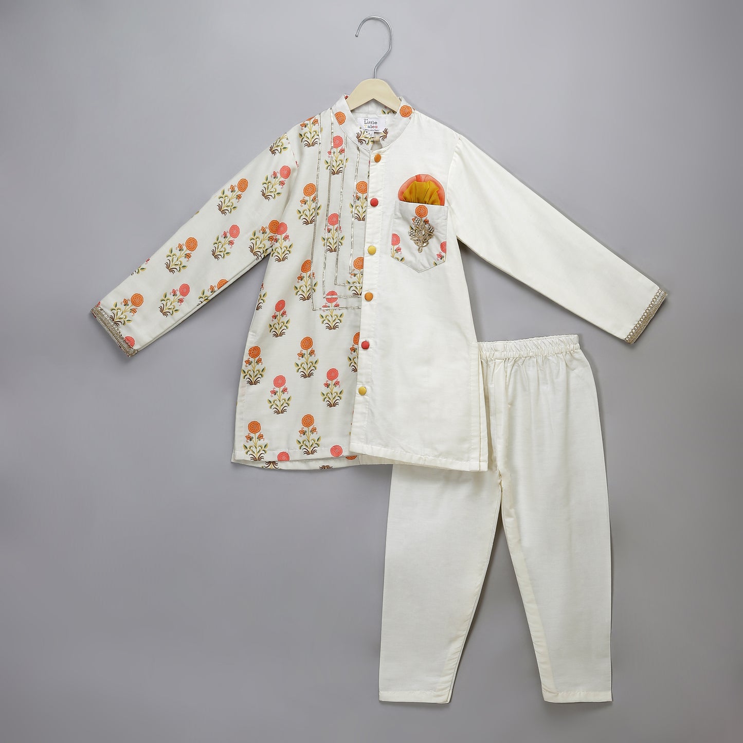 Off white Mughal printed Kurta set