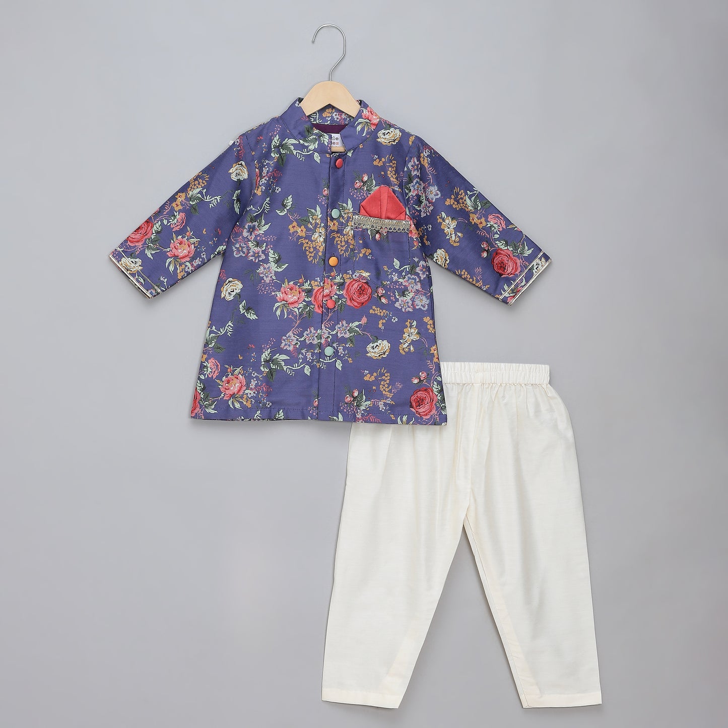 Purple Multicolor kurta pyjama set