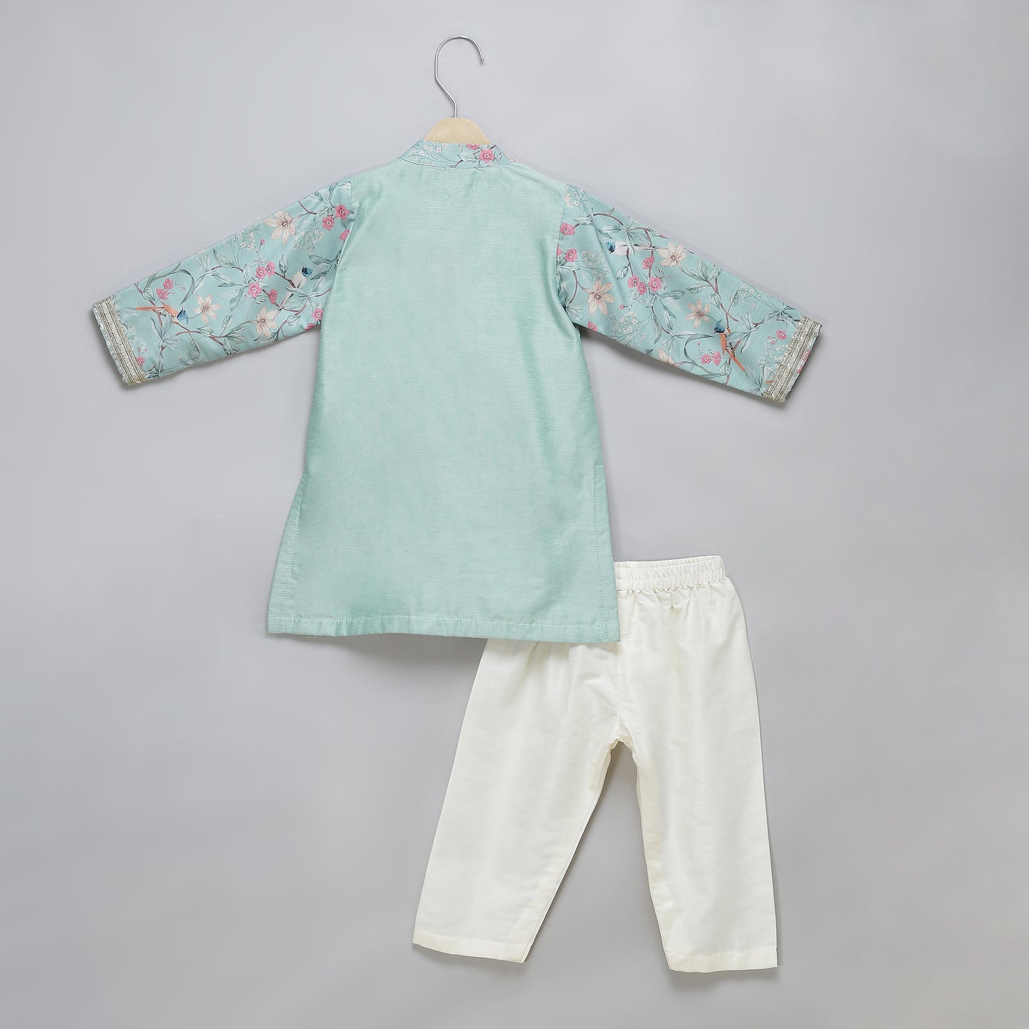 Pastel Bird Pint Kurta Pyjama set