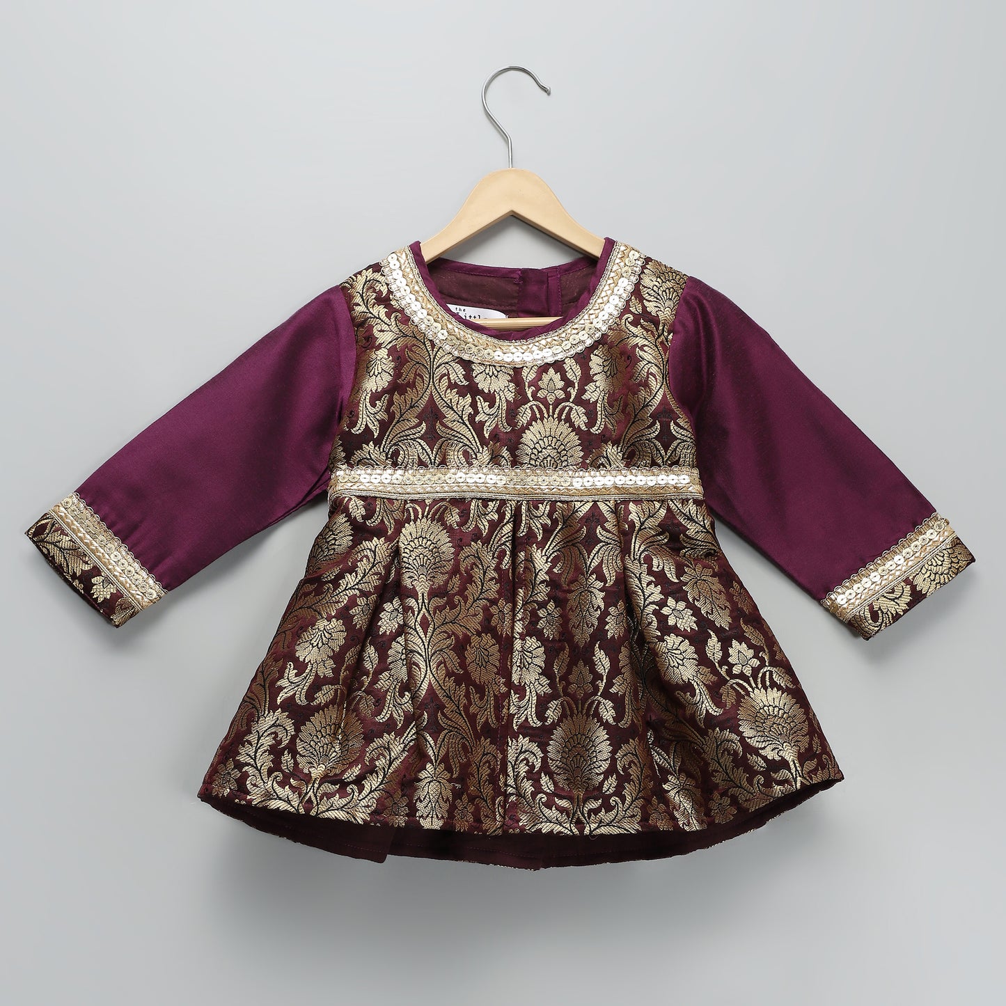 Purple Brocade Lhengha set with dupatta set
