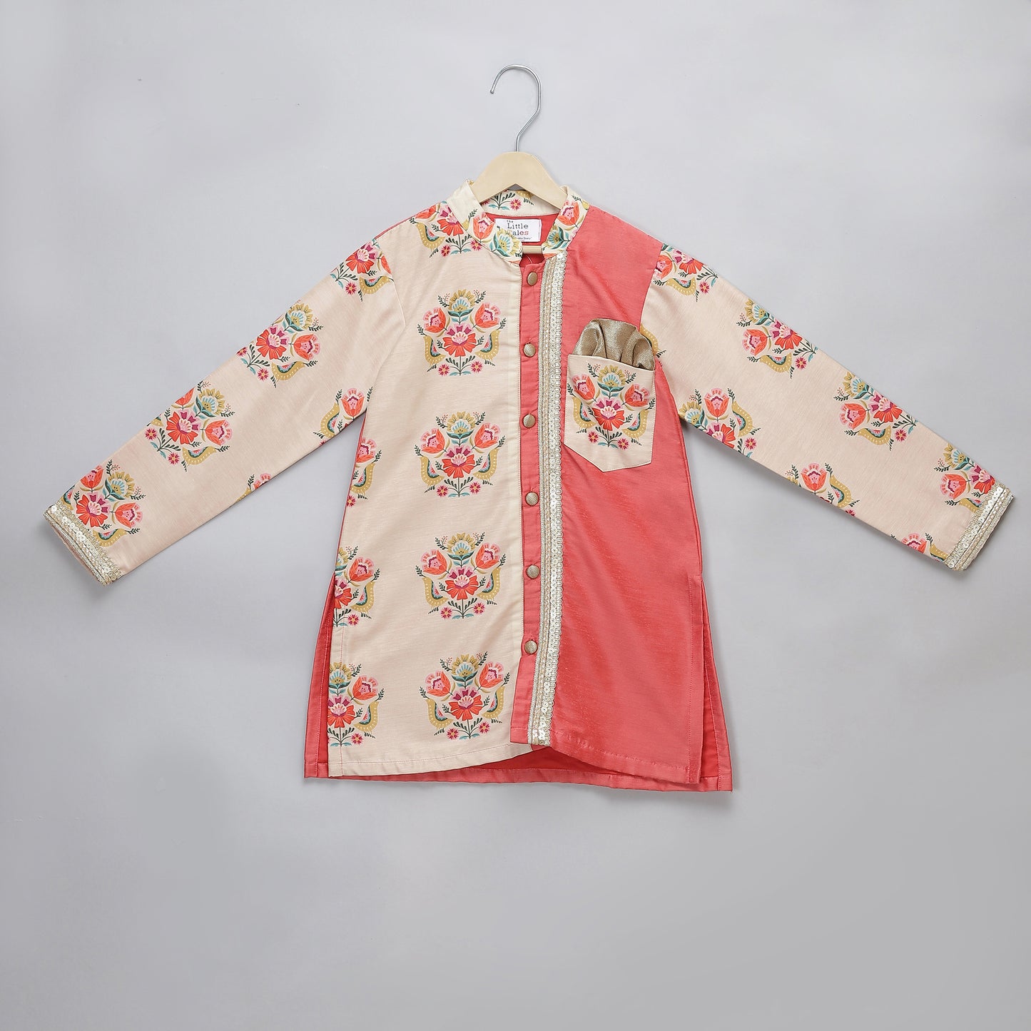 Coral Big boota Printed Kurta Pyjama set