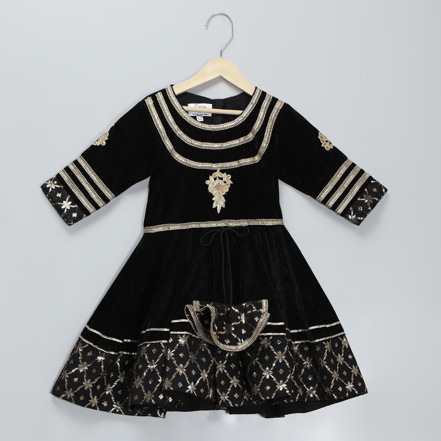 Black color anarkali set with duppata