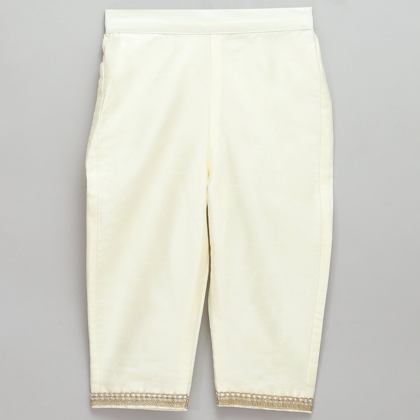 Blue Velvet bandhgala embroidery set with Offwhite trousers