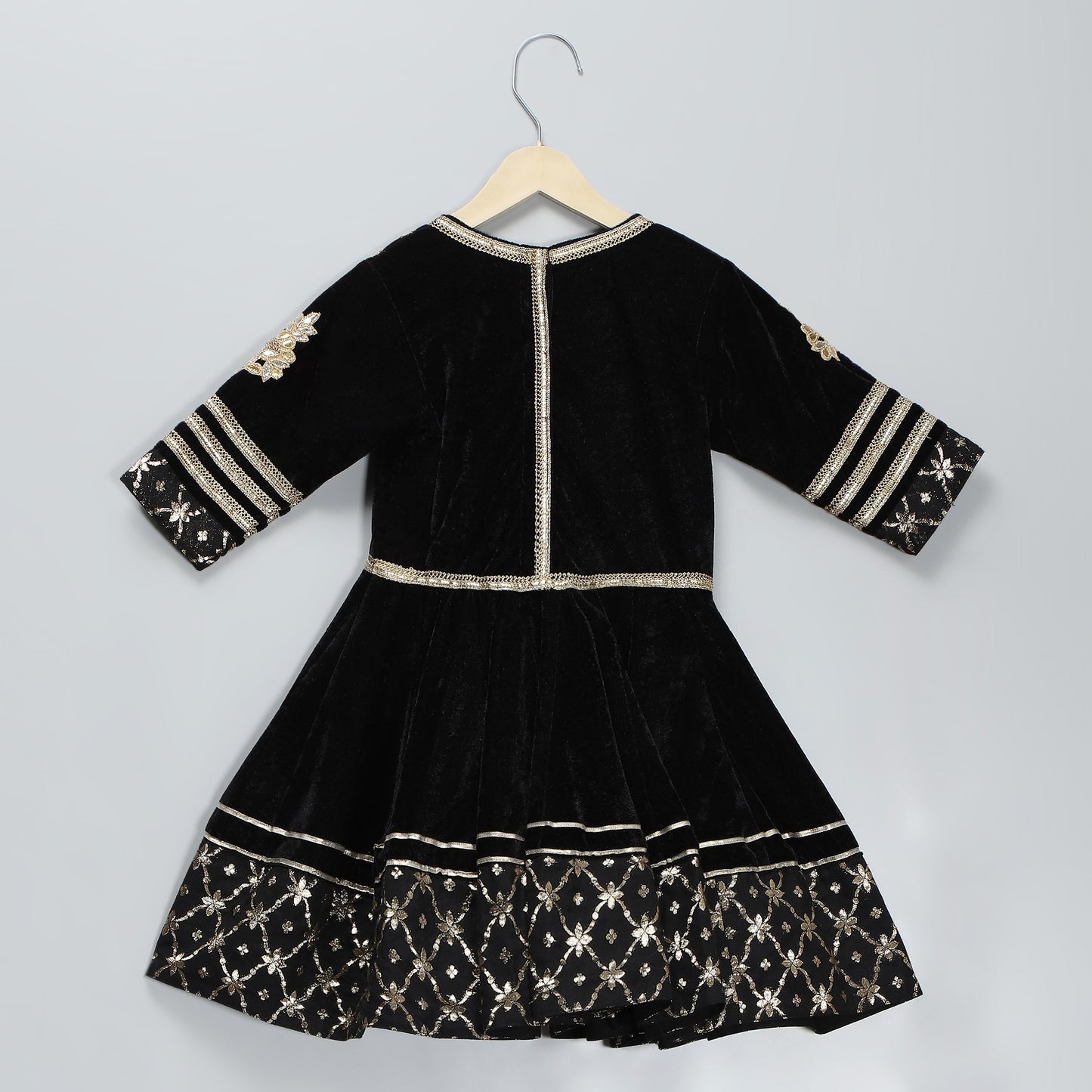 Black color anarkali set with duppata