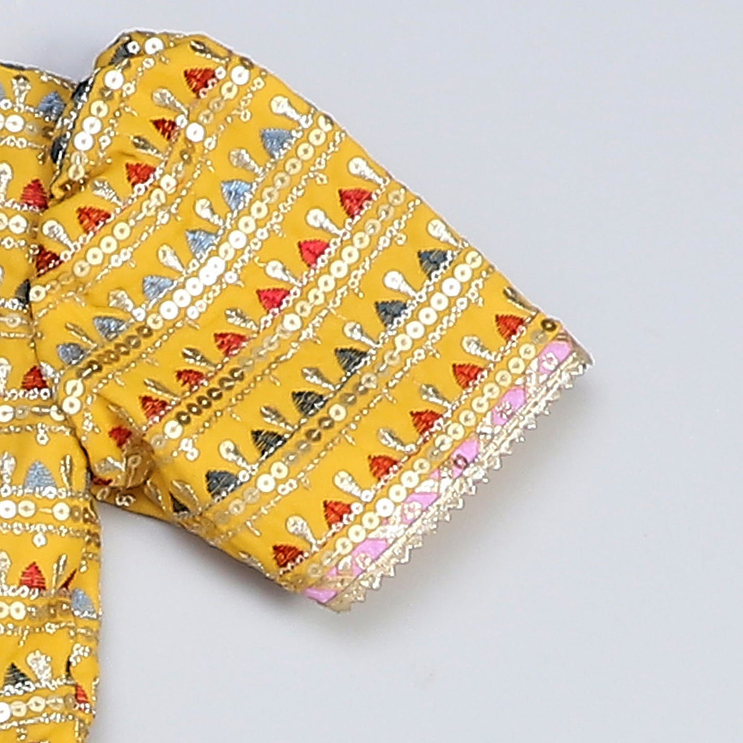 yellow heavy embroidery kurta dhoti set