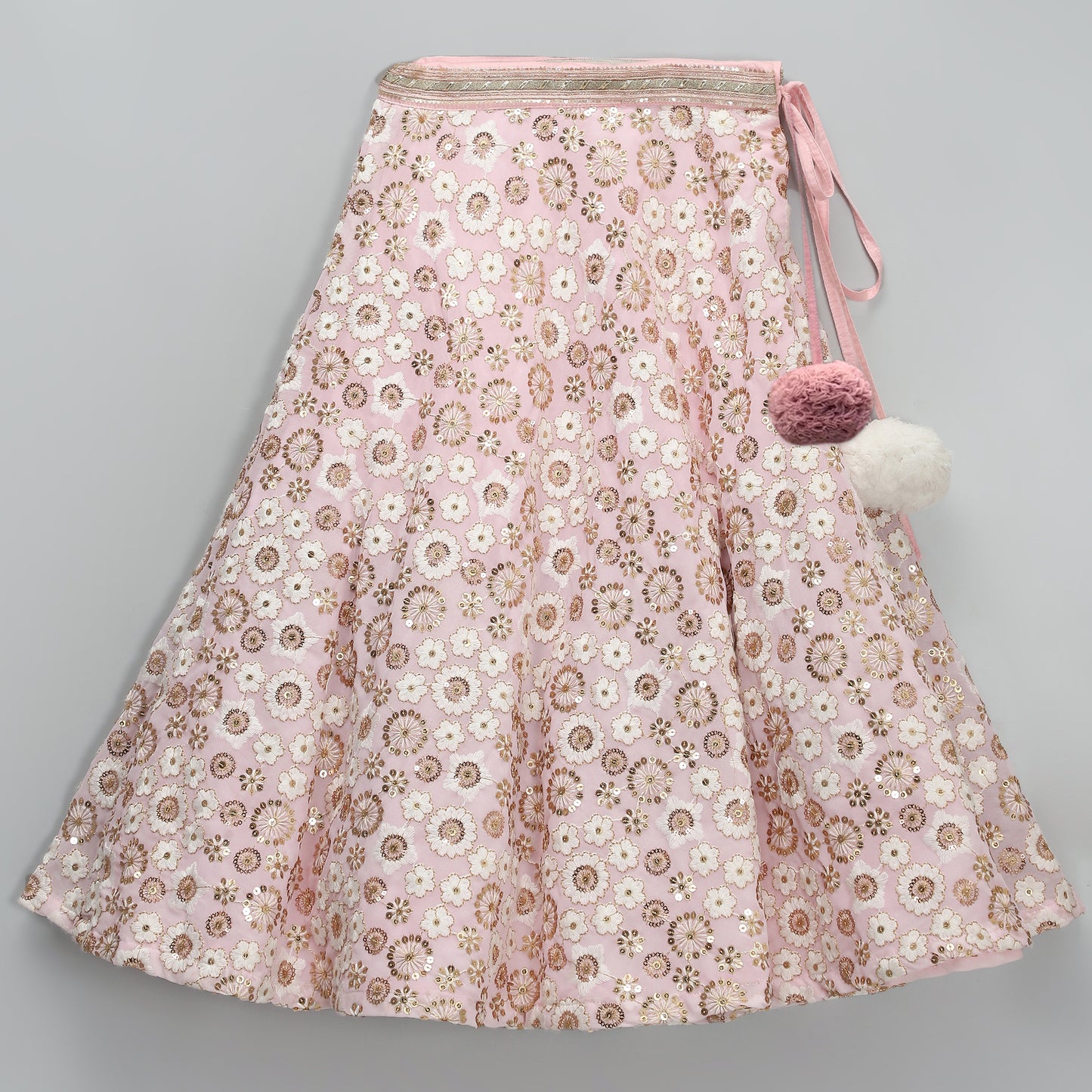 Baby Pink Heavy embroidery Lehnga set with duppata