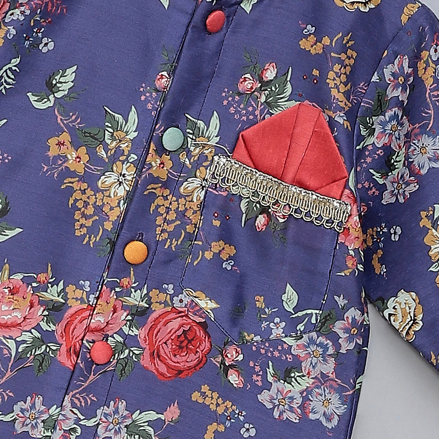 Purple Multicolor kurta pyjama set