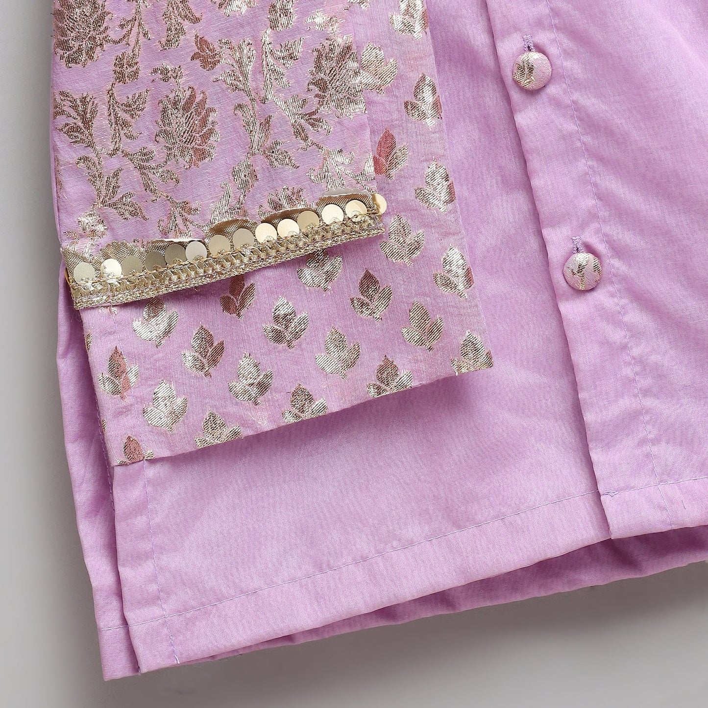 Pastel purple Kurta Pyjama with Attached jacket (Sale)