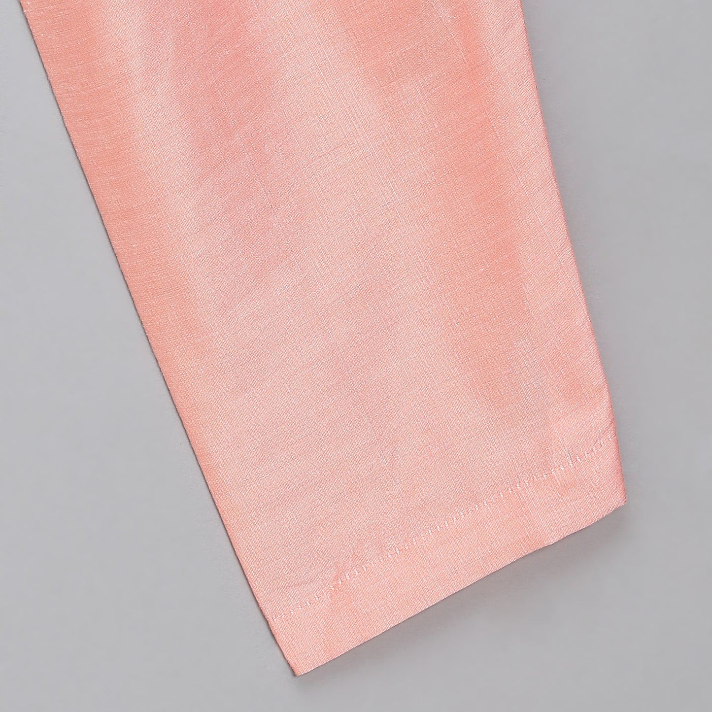 Off white peach lotus printed kurta set