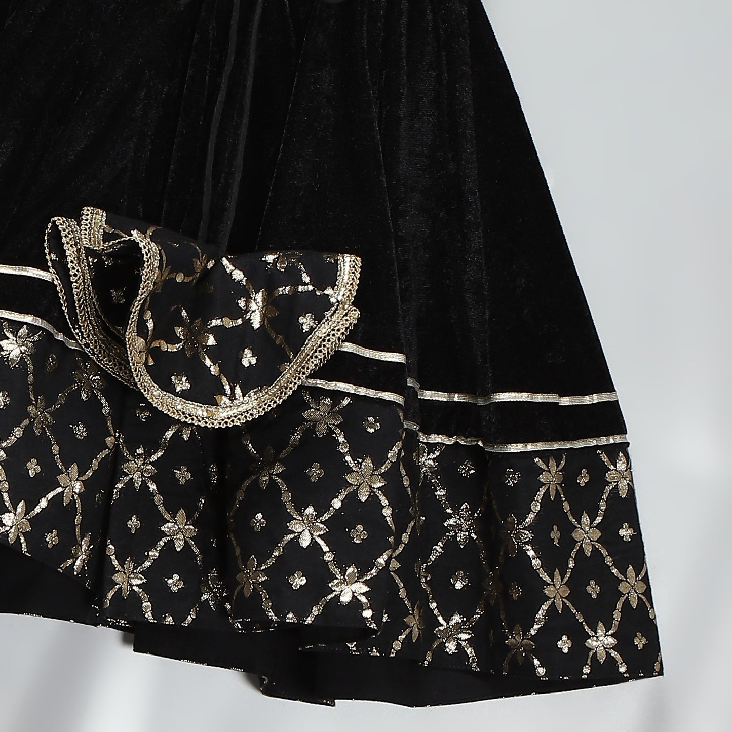 Black color anarkali set with duppata