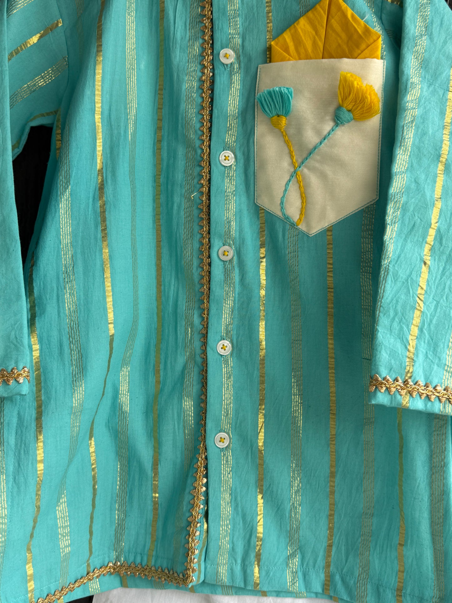 Anchor thread Blue kurta set