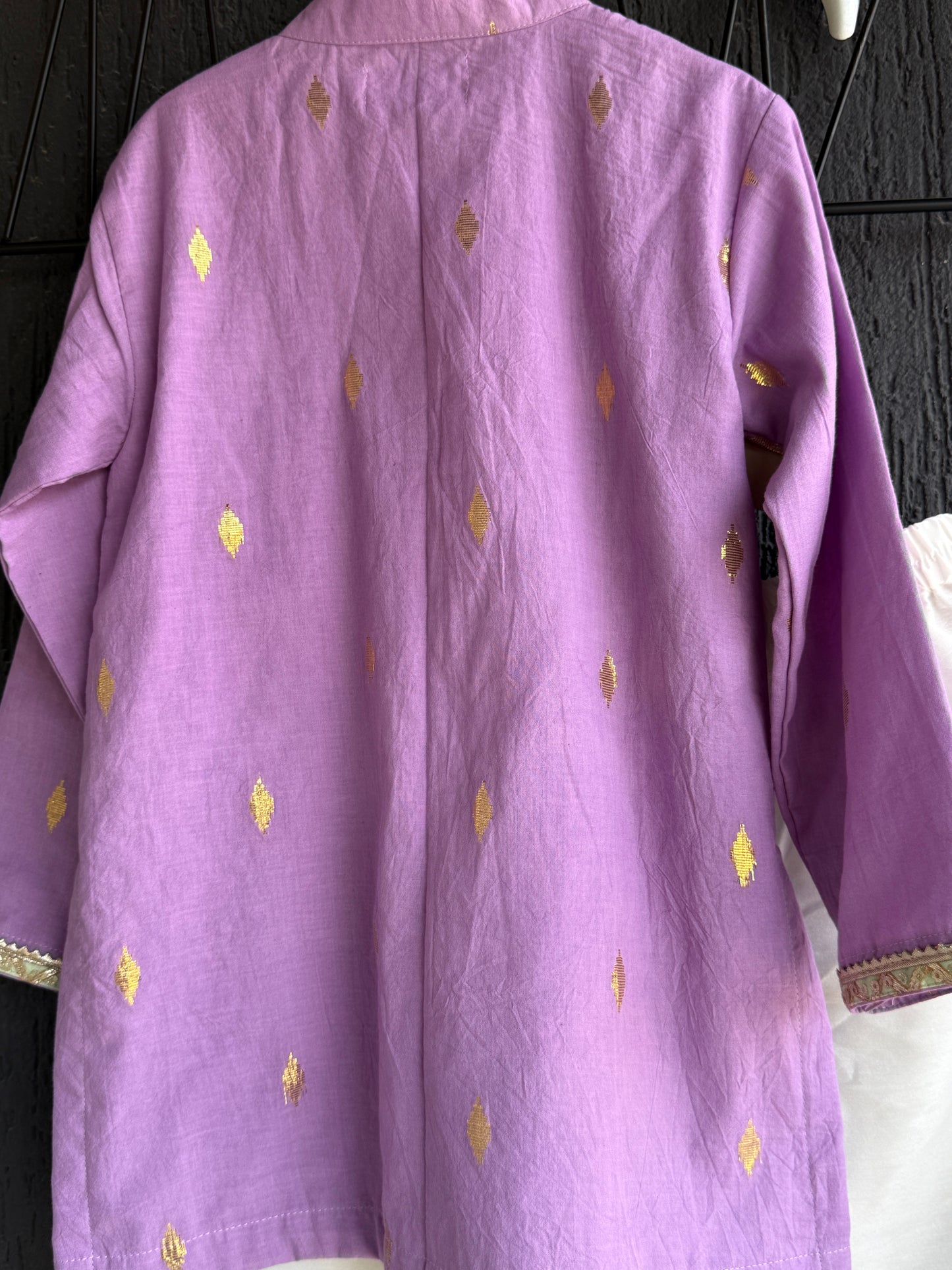 Anchor thread purple kurta set