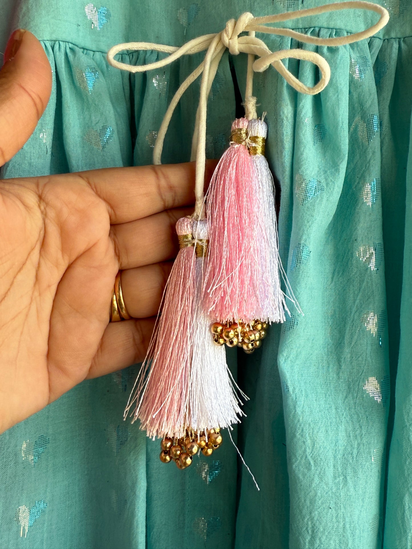 Blue anchor thread kurta set