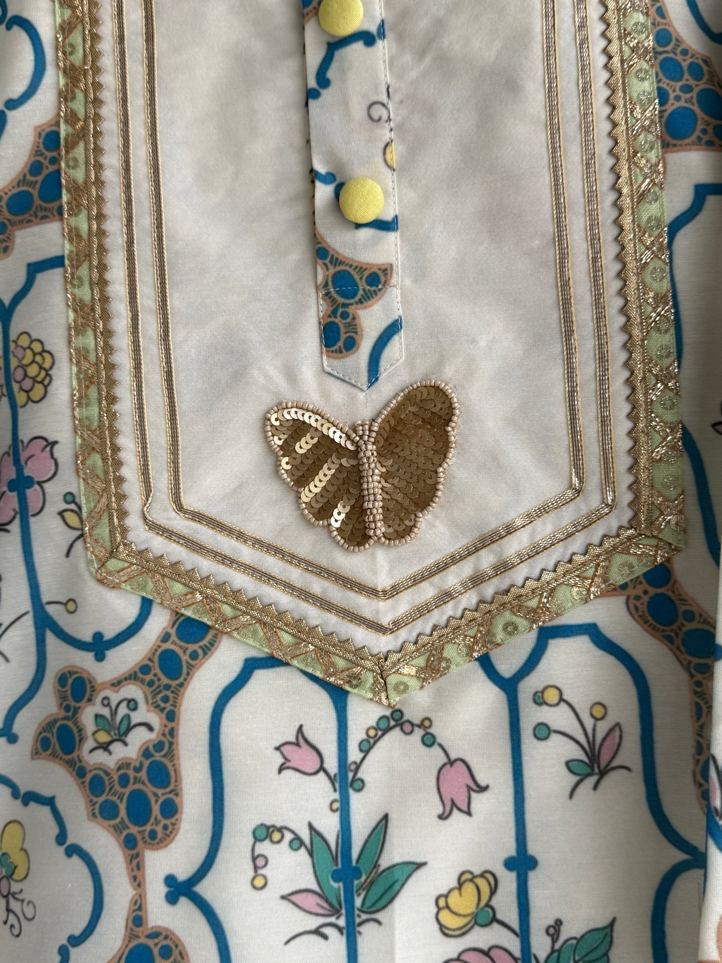 Butterfly print kurta set