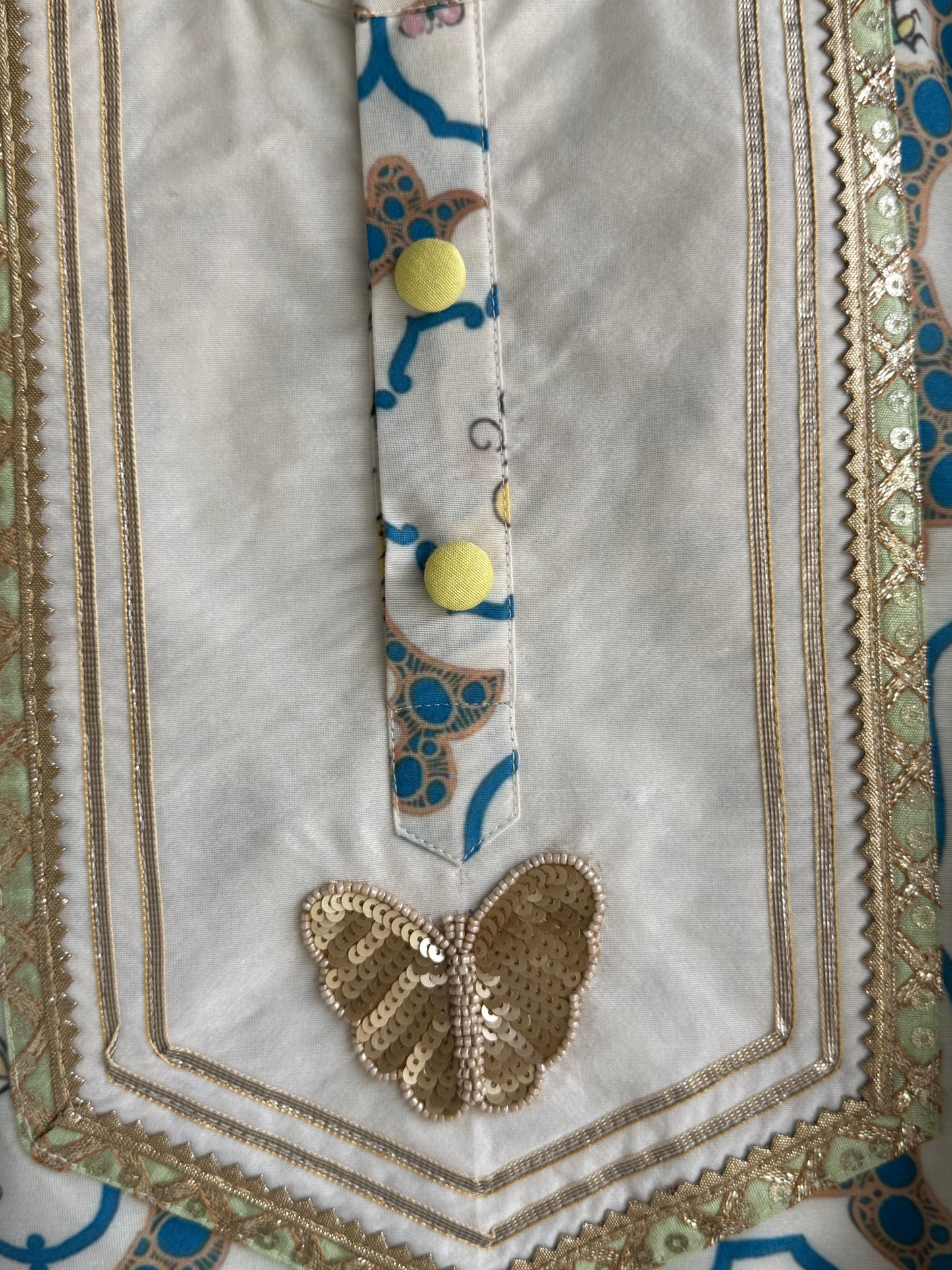 Butterfly print kurta set