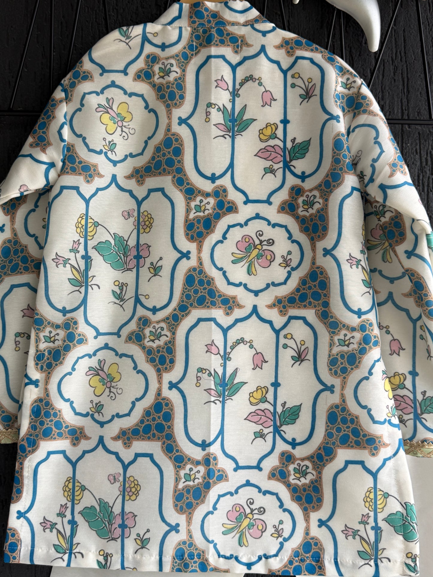 Butterfly print kurta set