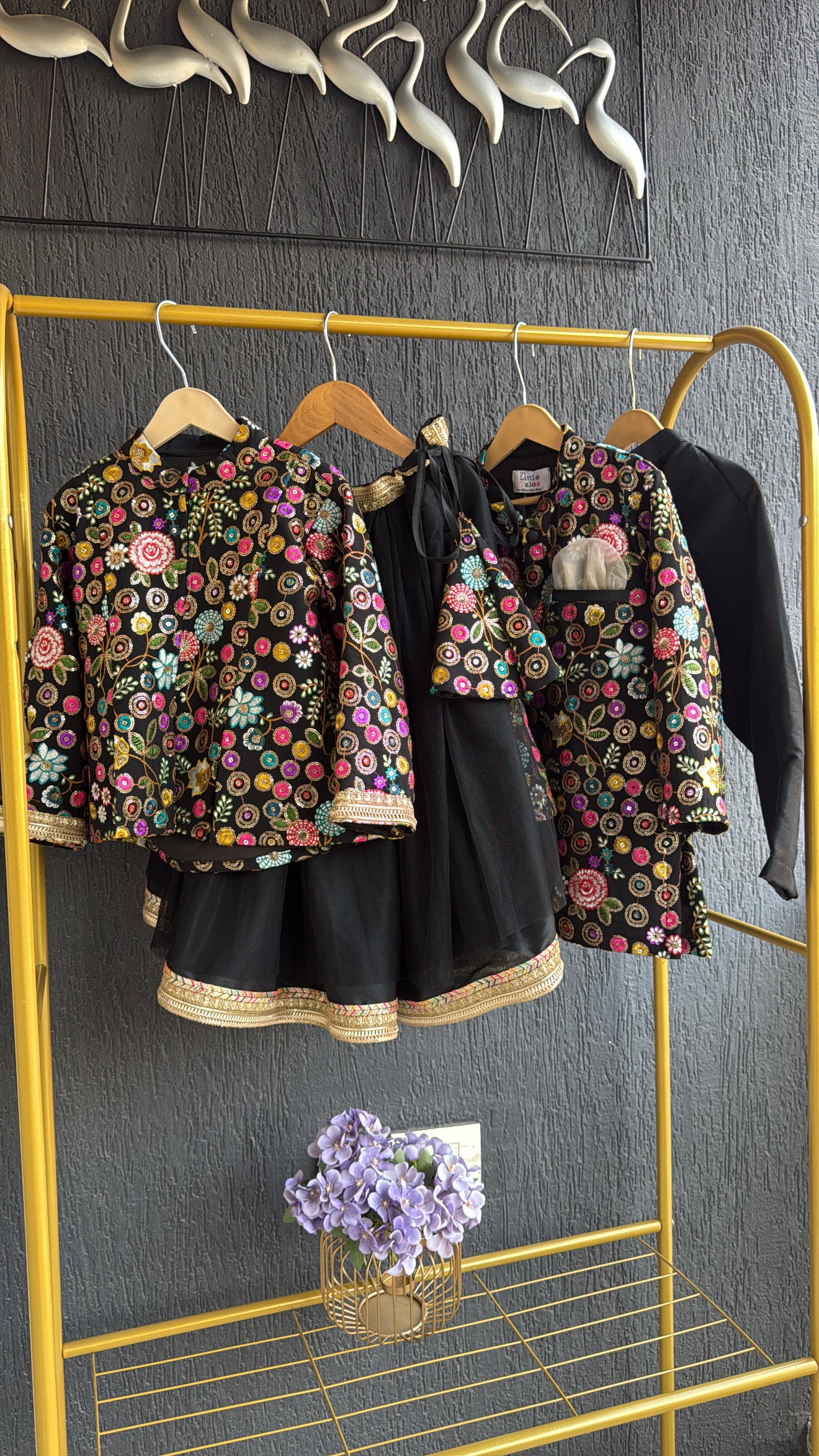 Black embrodiery lehnga set