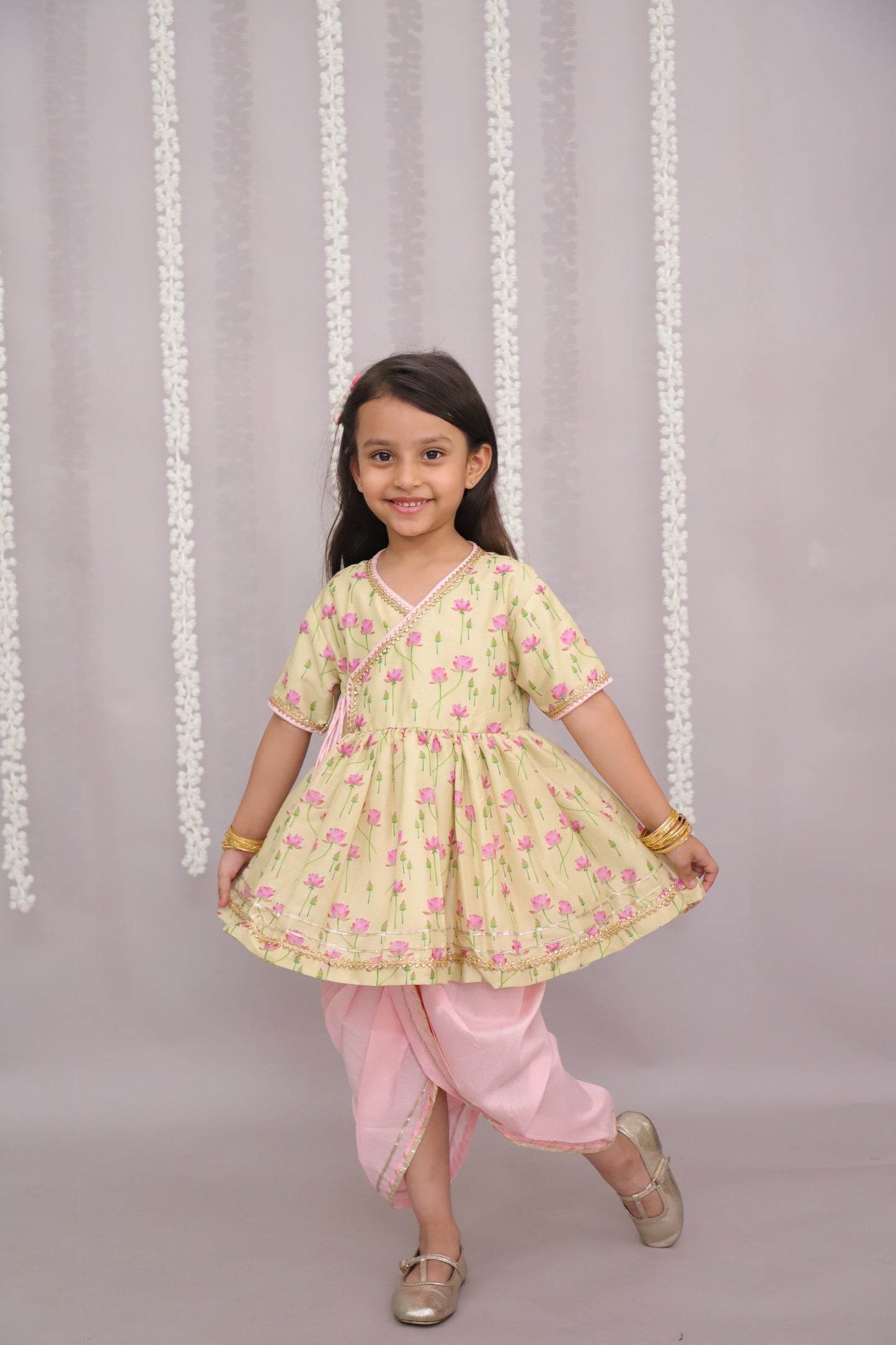 lotus print angrakha set (Sale)