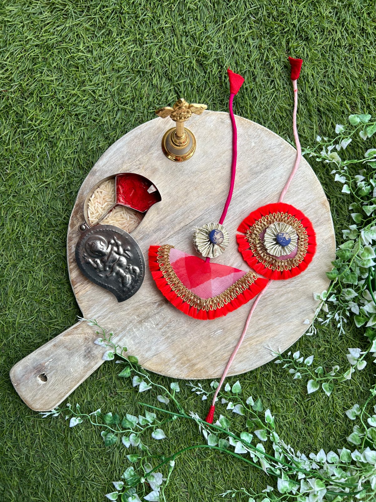 Red Fabric Rakhi