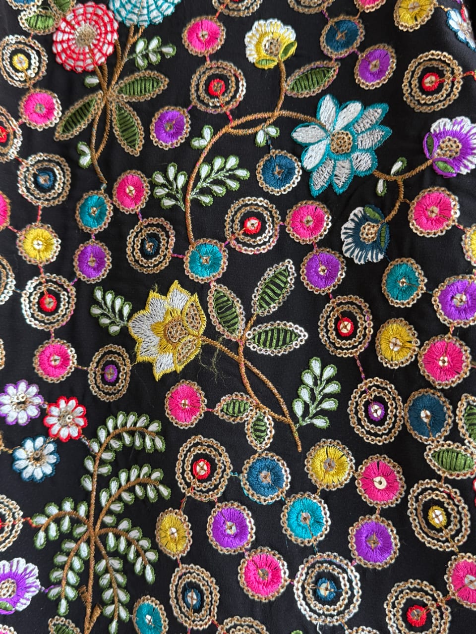 Black embroidery Bandhgala set