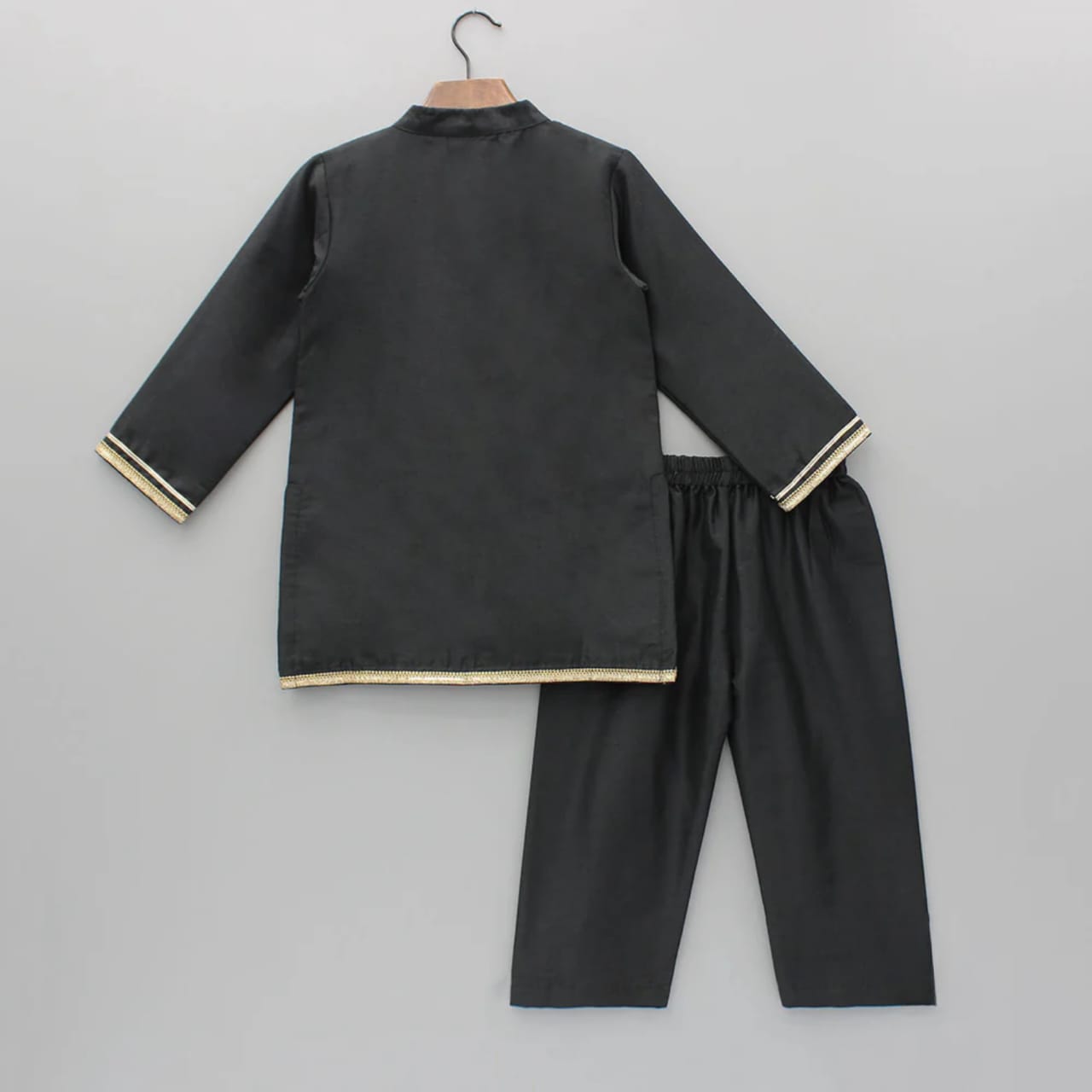 Black embroidery kurta pyjama set