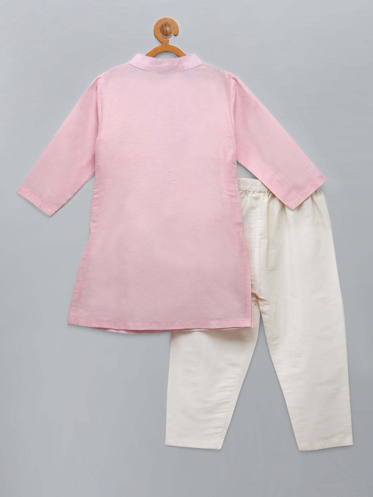 Pastel Pink kurta with Attached Jacket and Pyjama
