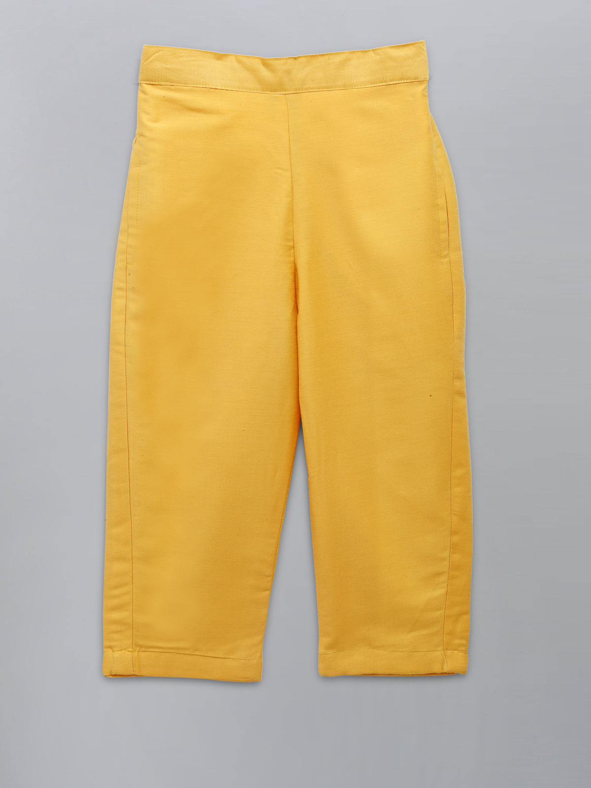 Mustard Yellow Silk Bandhgala set