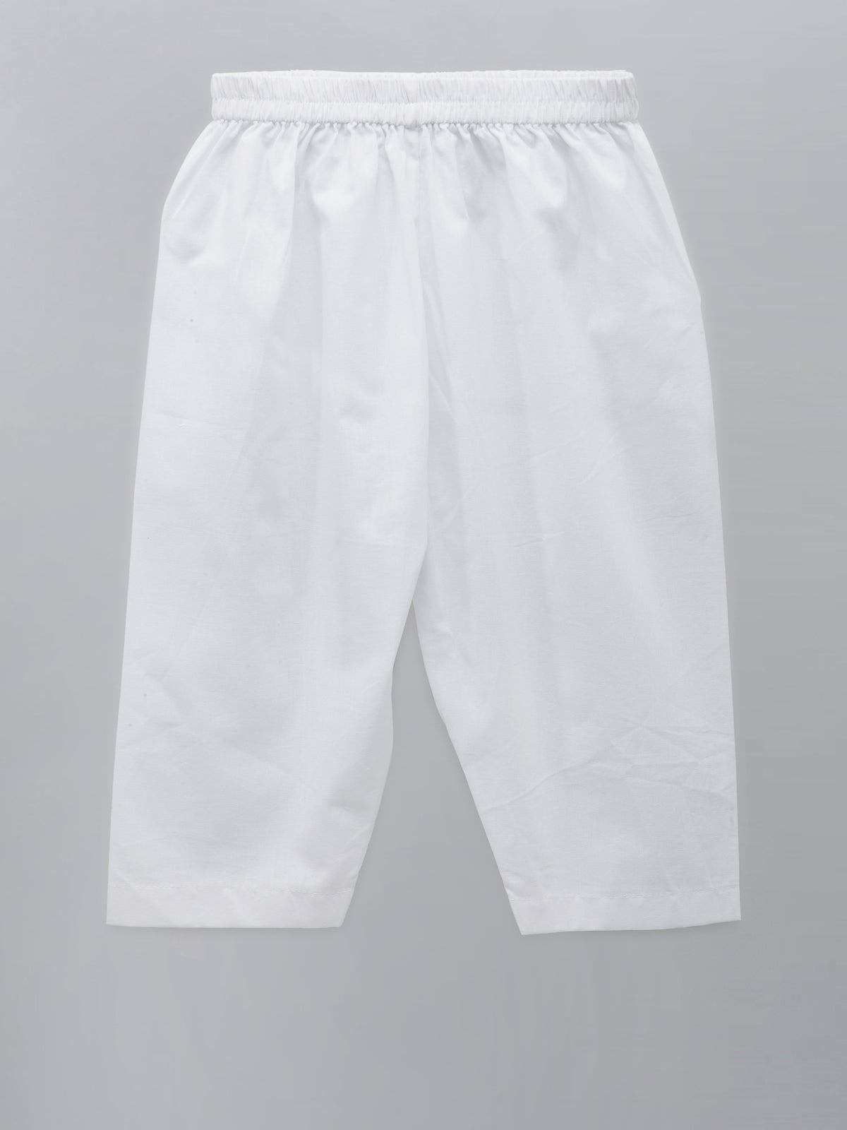 White Printed Layered Kurta with Pyjama