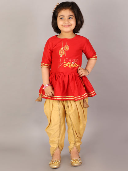 Thread of Love peplum kurta with Dhoti set