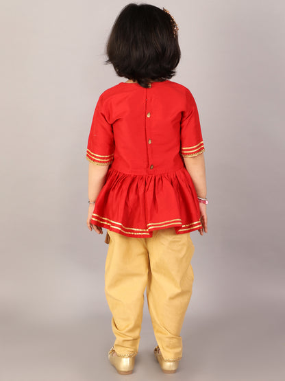 Thread of Love peplum kurta with Dhoti set