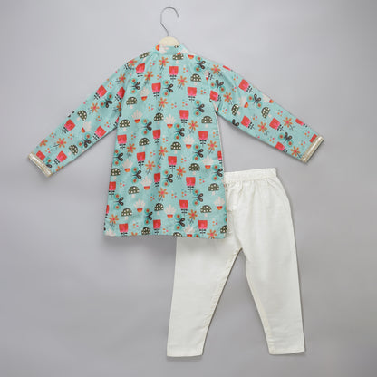 Green Bee printed kurta Pyjama set