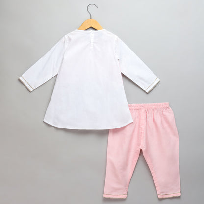 Holi Hai Girl Embroidered  Kurta Pyjama set