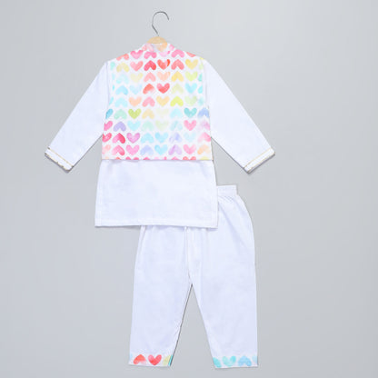 Heart print kurta Payjama set