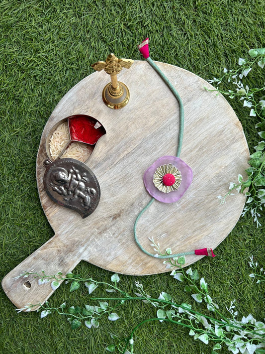Purple Fabric Rakhi