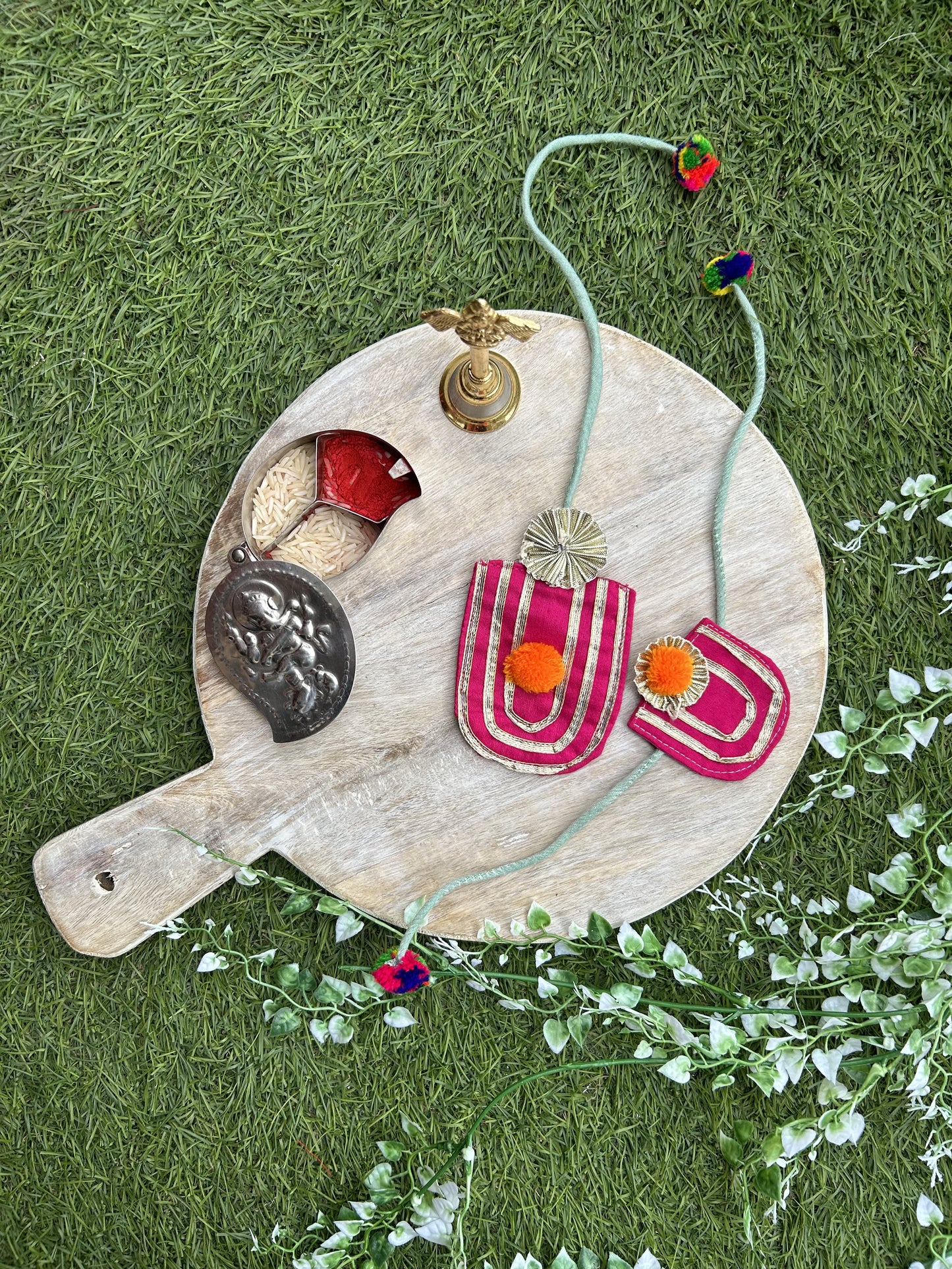 Fuschia Pink Fabric Rakhi