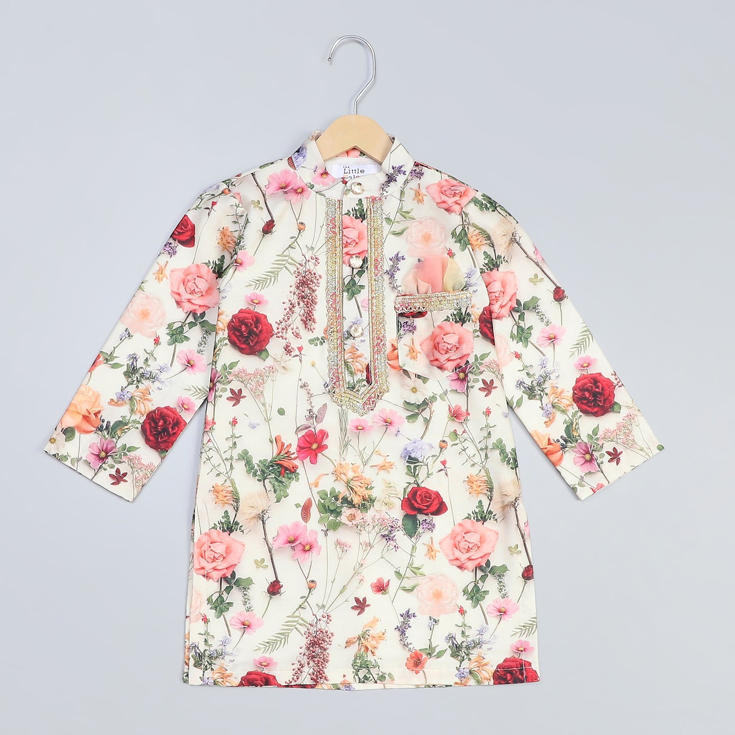 Mulitcolor Floral Printed Kurta Pyjama set