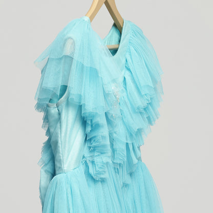 FEROZI BLUE NET BIRTHDAY DRESS