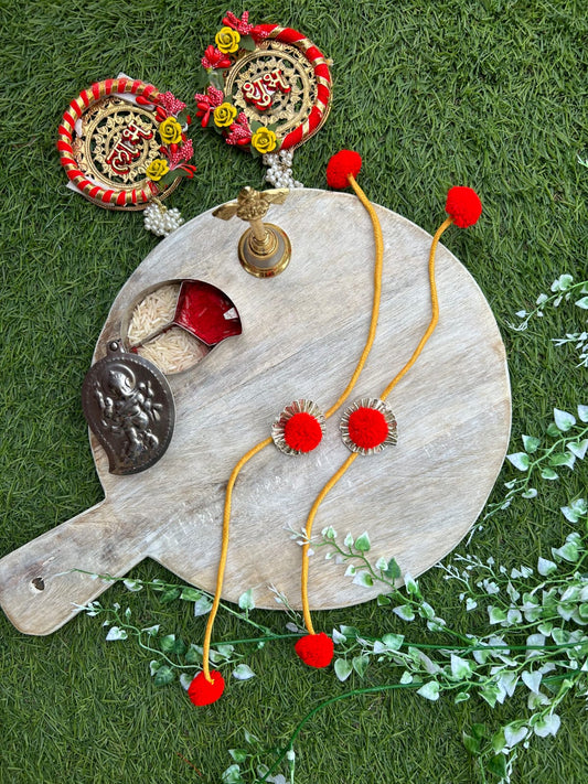 Red Fabric Rakhi