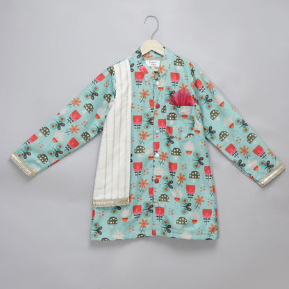 Green Bee printed kurta Pyjama set