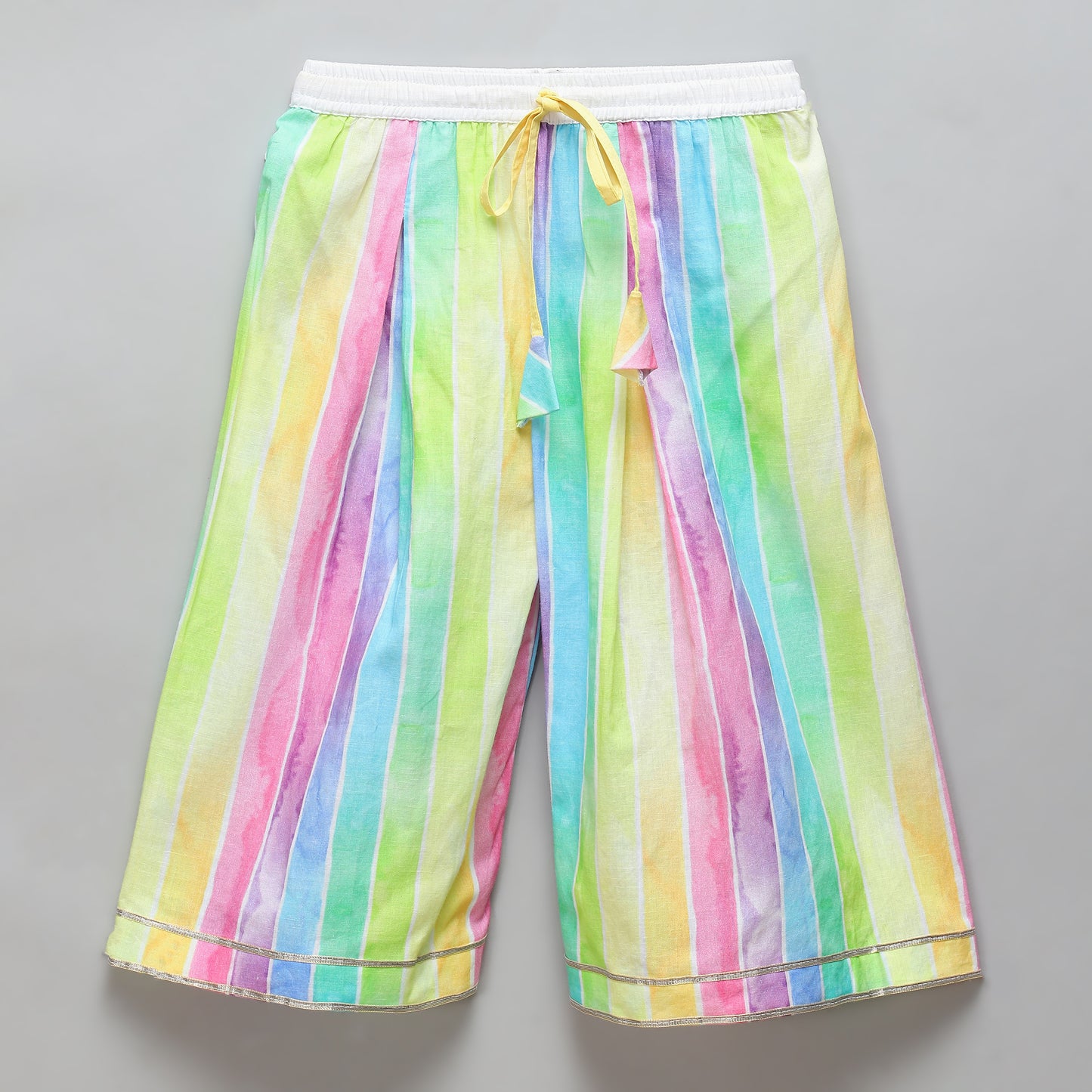 Happy Holi kids Printed high low Kurta Pyjama set