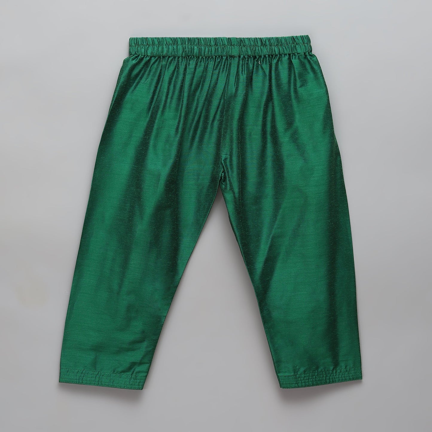 Green Kurta Pyjama with Attached Brocade jacket -1