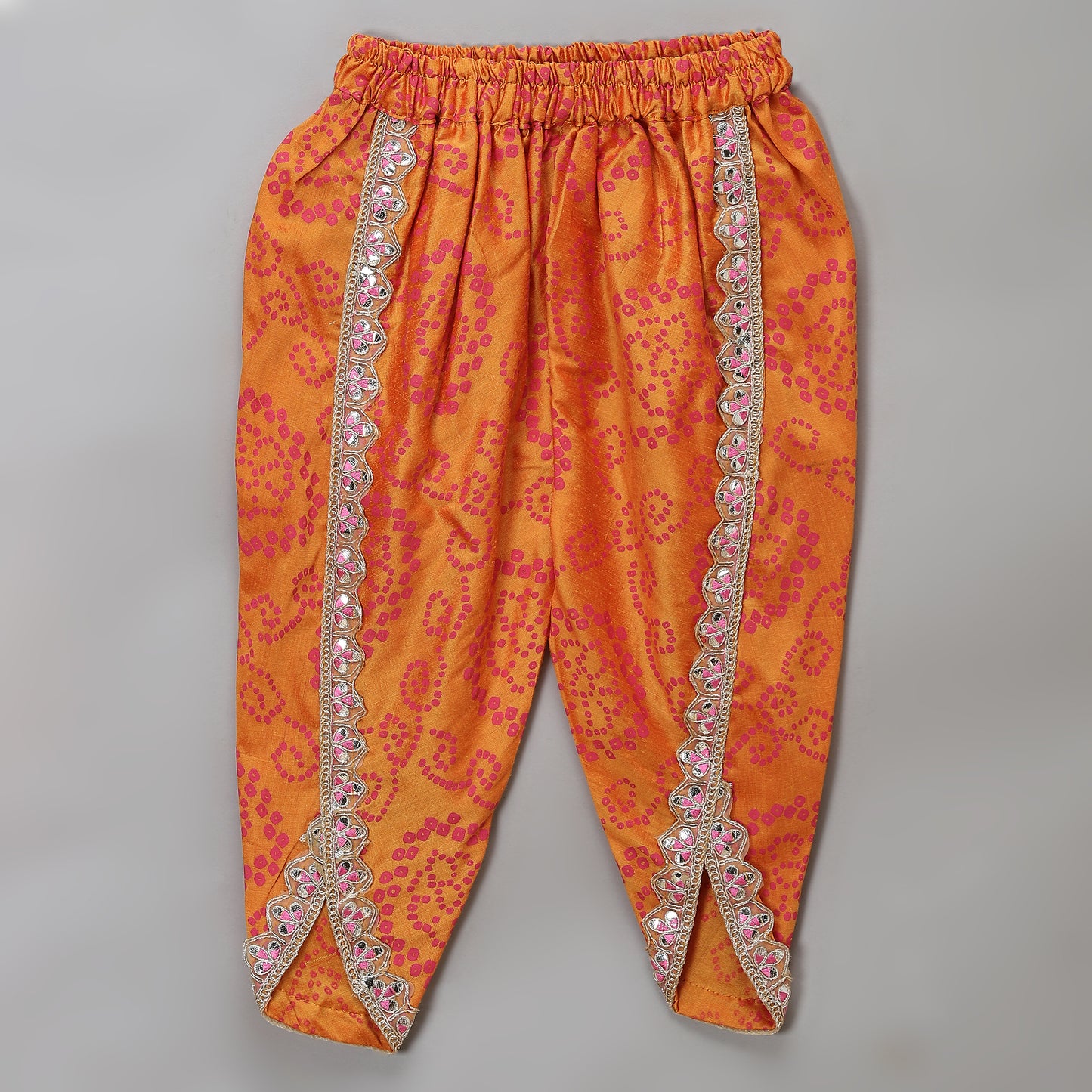 Off white bandhini angrakha printed Dhoti set