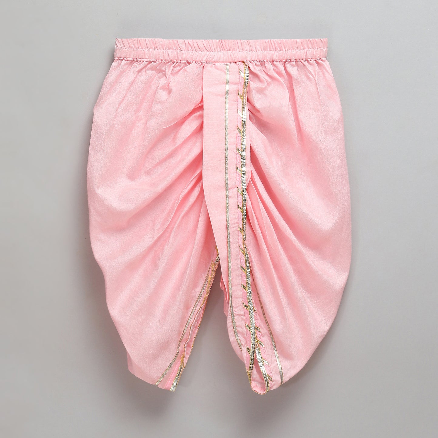Offwhite Pink Lotus print Angrakha dhoti set