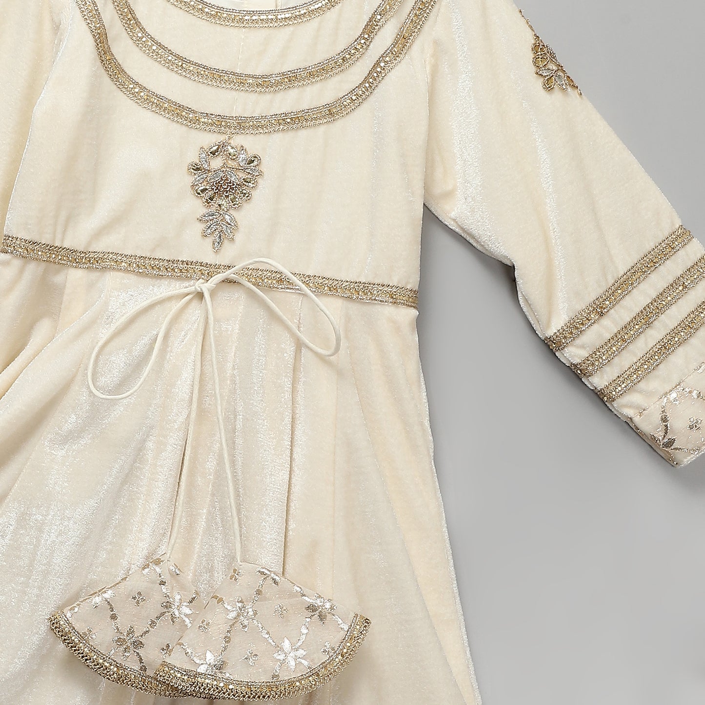 Off white color anarkali set with duppata (Sale)
