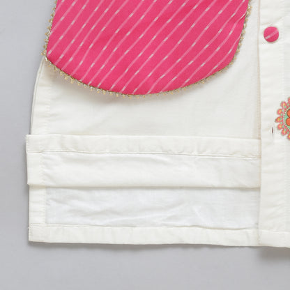 Off white Happy Rakhi printed Kurta Pyjama set