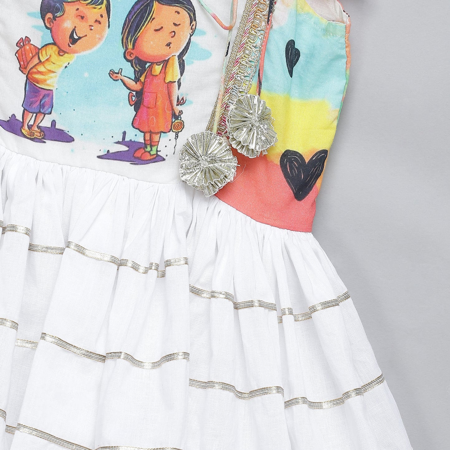 Brother sister Figure Rakhi kurta set