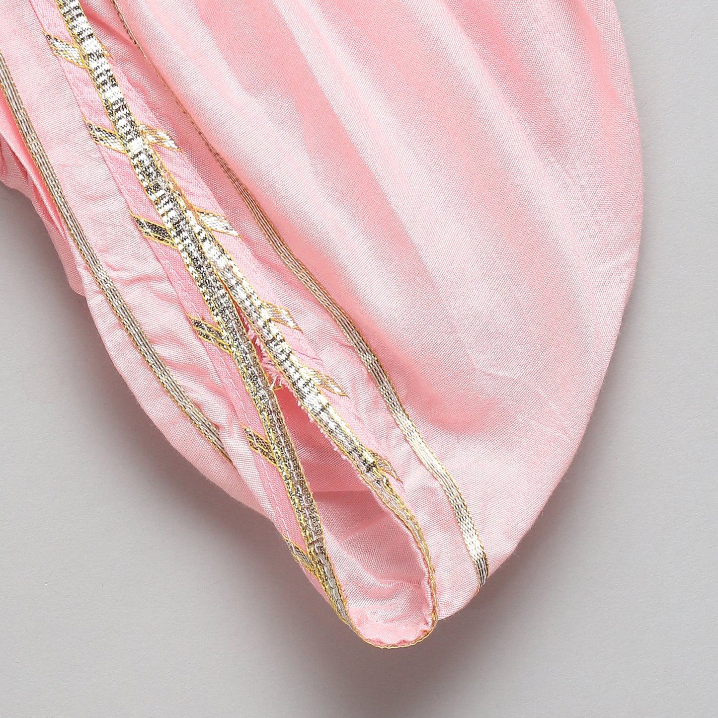 Off white / baby pink lotus Print Kurta Dhoti set