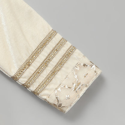 Off white color anarkali set with duppata (Sale)