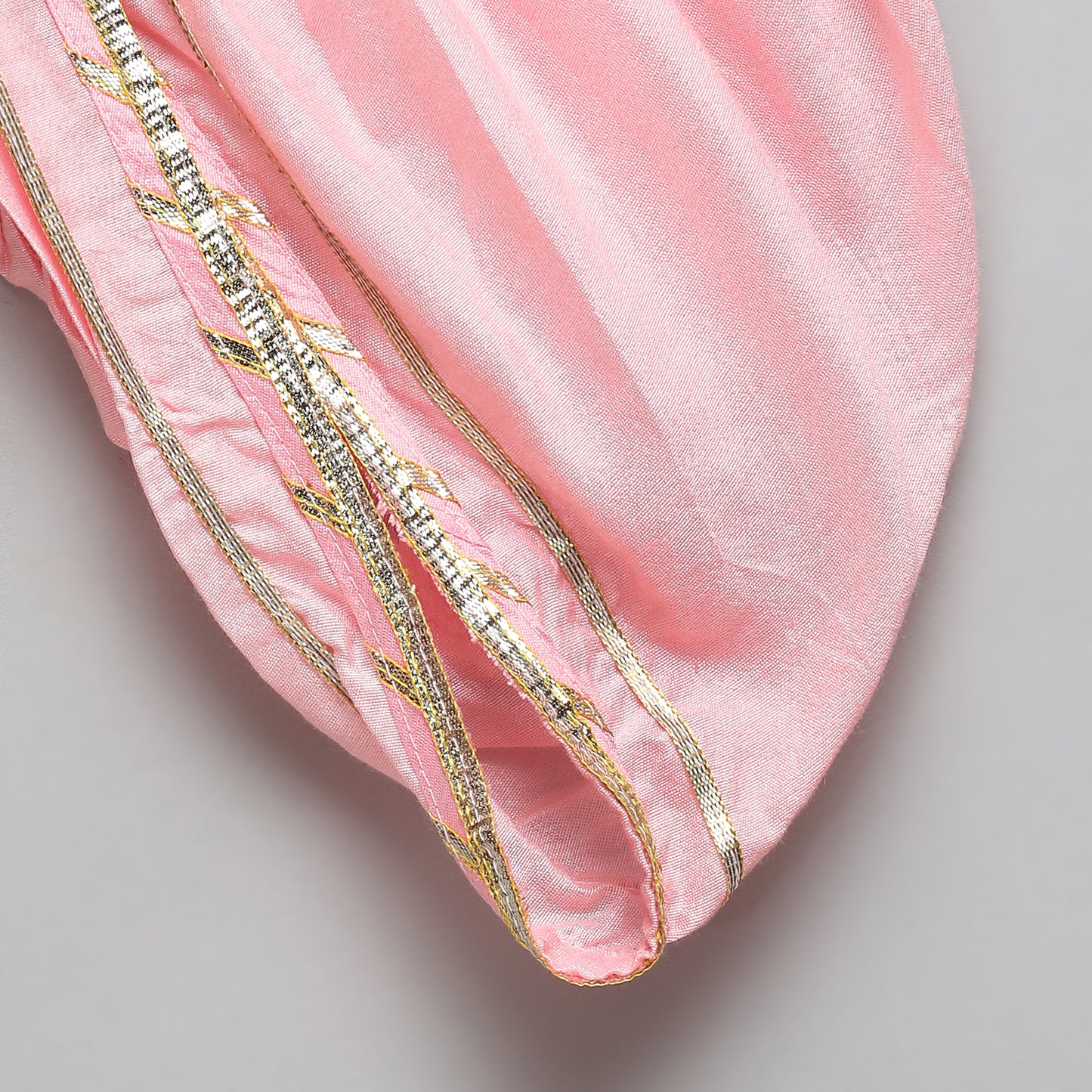 Offwhite Pink Lotus print Angrakha dhoti set