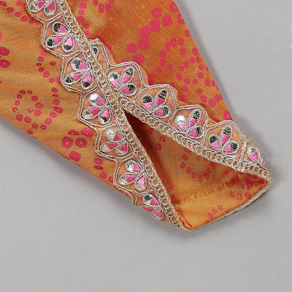 Off white bandhini angrakha printed Dhoti set